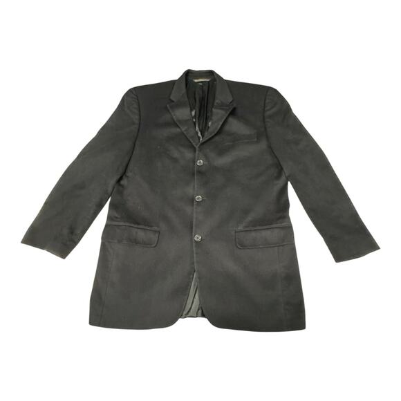 Jack Victor Prossimo 42L Men's Black Loro Piana Cashmere Blazer Classic Preppy - Picture 1 of 9
